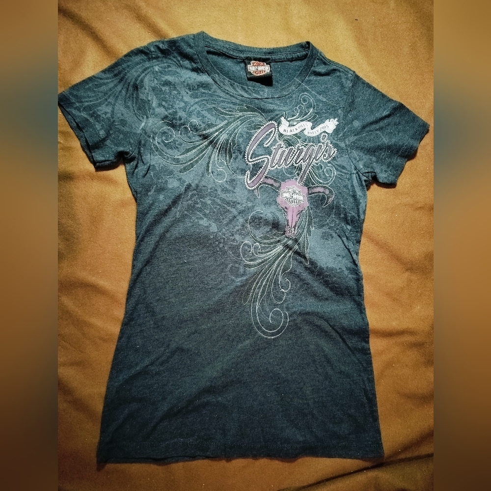 Sturgis Harley Davidson Motorcycle Black Hills 2015 Rapid City Rally Tee Medium